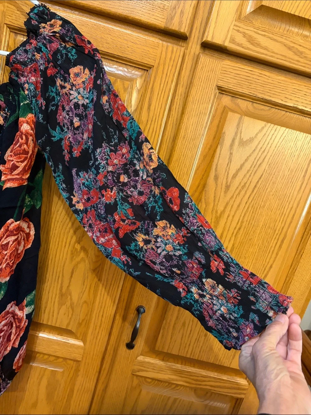 NWT! Free People Floral Off-Shoulder Peasant Blouse